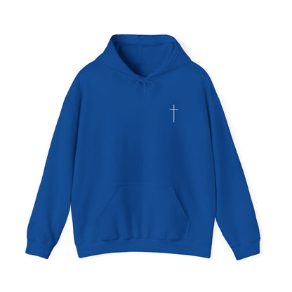 Cross with bible verse Heavy Blend™ Hoodie / Christian Hoodie