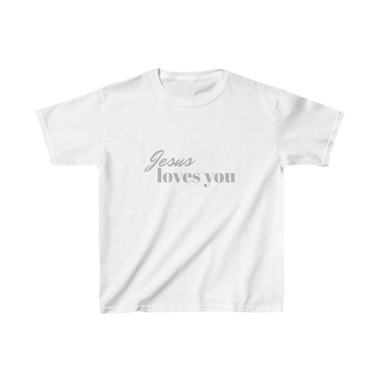 Jesus loves you Heavy Cotton™ Shirt for kids / Christian T-Shirt