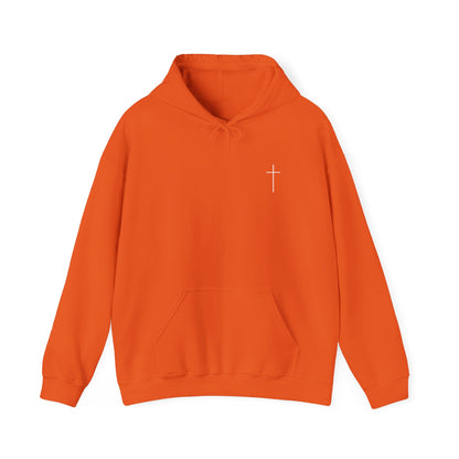 Cross with bible verse Heavy Blend™ Hoodie / Christian Hoodie