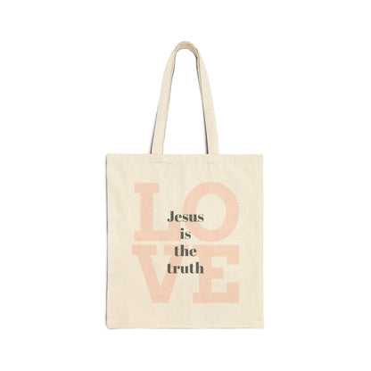 Jesus is the truth / Cotton Canvas Tote Bag