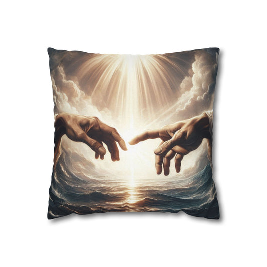 Jesus & Adam Square Pillowcase - Christian Pillow