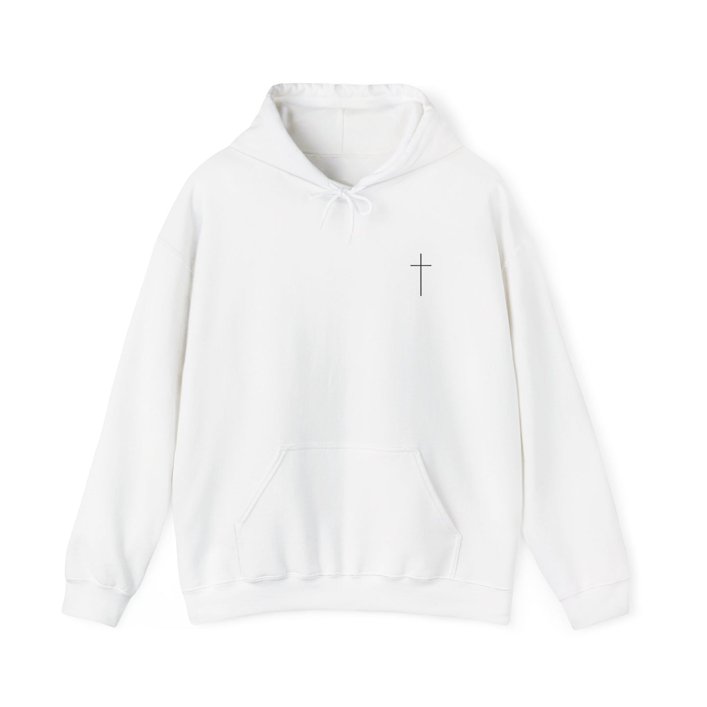 Cross with bible verse Heavy Blend™ Hoodie / Christian Hoodie