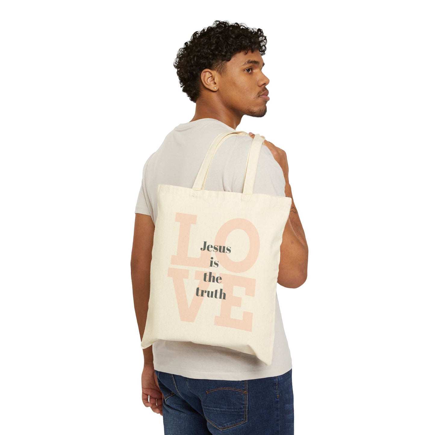 Jesus is the truth / Cotton Canvas Tote Bag